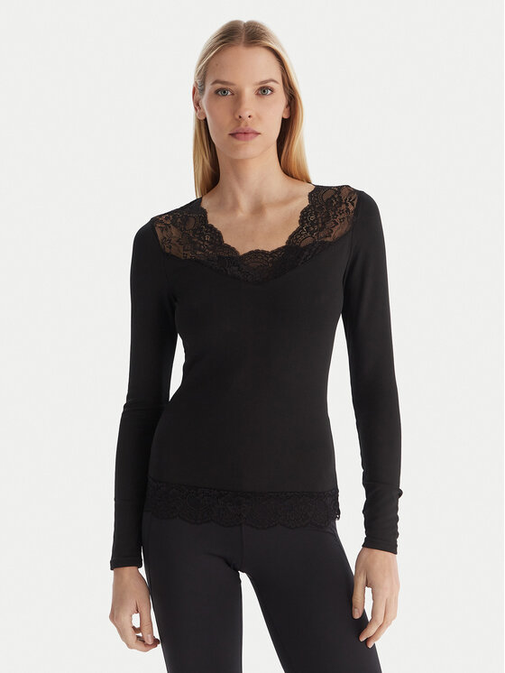 Ysabel Mora Ysabel Mora Блуза 70033 Черен Slim Fit