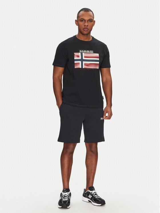 Napapijri Napapijri Póló S-Lari NP0A4IE59411 Fekete Regular Fit