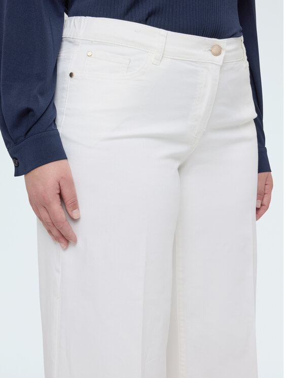 Fiorella Rubino Fiorella Rubino Spodnie materiałowe P709T005162N011 Biały Regular Fit