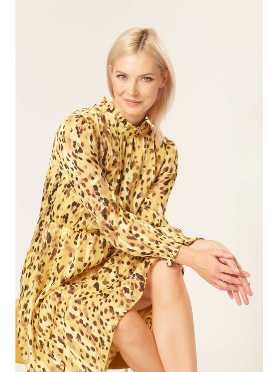 QUIOSQUE QUIOSQUE Každodenné šaty NEW TIGER DRESS Žltá Regular Fit