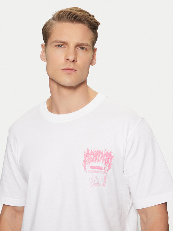 adidas adidas Tričko Trefoil Series Fashion Elevated Tee JD0665 Biela Regular Fit
