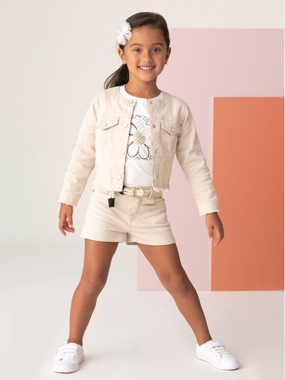 Pantaloncini di tessuto 234 Beige Regular Fit