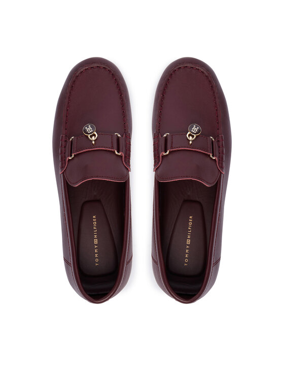 Tommy Hilfiger Tommy Hilfiger Мокасини Enamel Charm Leather FW0FW09532 Бордо