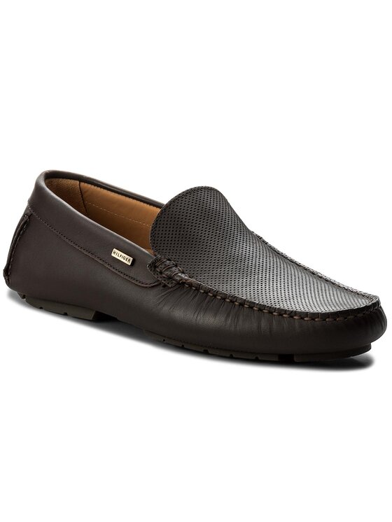 TommyHilfigerMocassiniPerforatedLeaderLoaferFM0FM01248Marrone