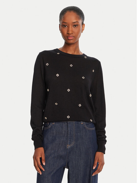 LOLA CASADEMUNT Pulover MF2511012 Negru Regular Fit