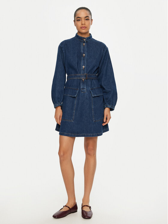 Weekend Max Mara Weekend Max Mara Rochie de blugi Euro 2515221021 Bleumarin Relaxed Fit
