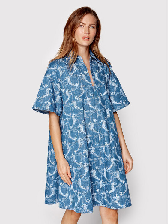 Samsøe Samsøe Rochie de blugi Jonie F22200178 Albastru Regular Fit Albastru imagine noua