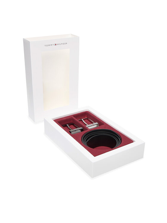 Tommy Hilfiger Curea pentru Bărbați Business Rev Lux Set Gp AM0AM13831 Negru