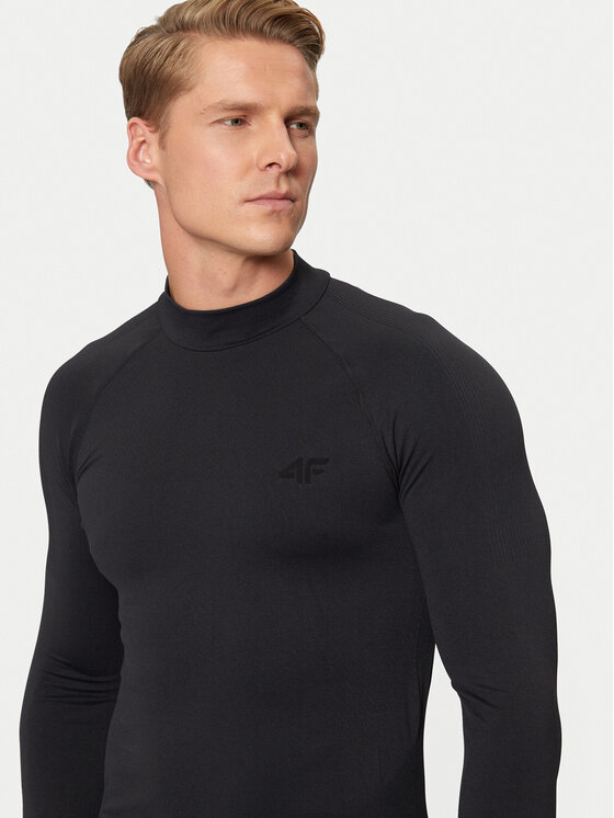 4F 4F Termoaktyvus apatinis trikotažas, viršus 4FWAW24USEAM170 Juoda Slim Fit