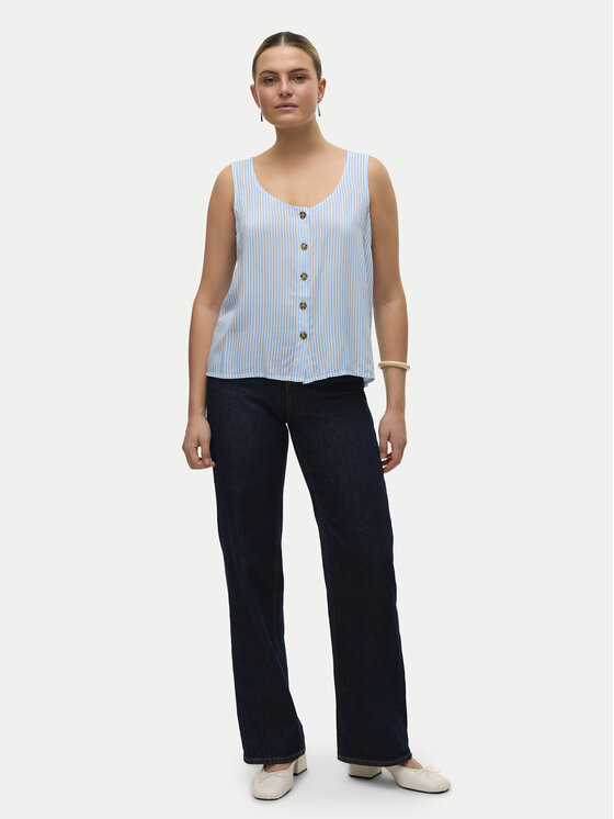 Vero Moda Vero Moda Top Bumpy 10325830 Albastru celest Standard Fit