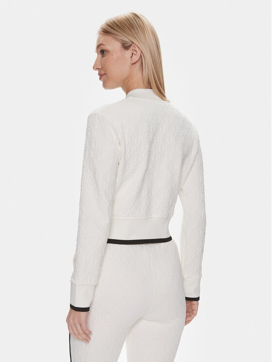 Guess Guess Bluza Cheri Baseball V4RQ07 KBSL0 Biały Regular Fit