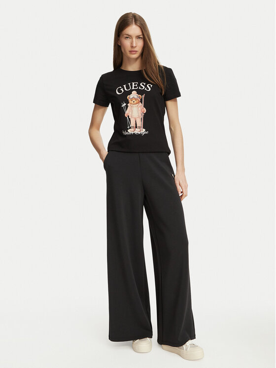 Guess Guess T-Shirt V6BI19 K6749 Czarny Regular Fit