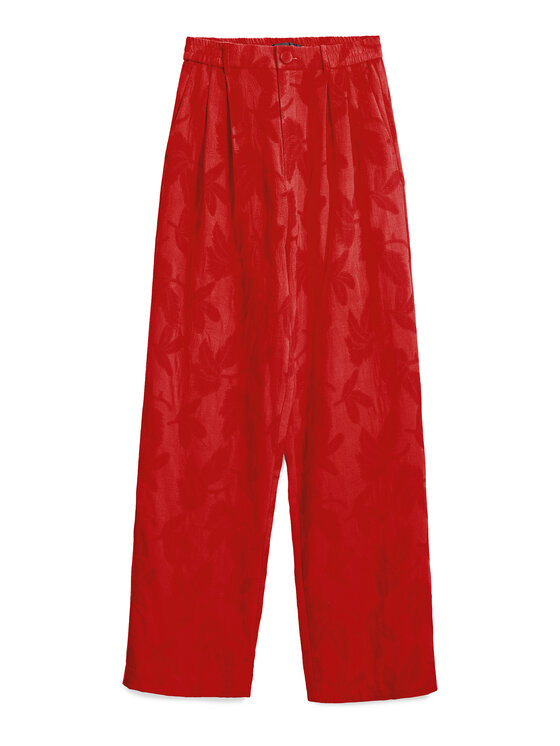 Desigual Desigual Kalhoty z materiálu Suitrojo 25SWPW33 Červená Straight Fit