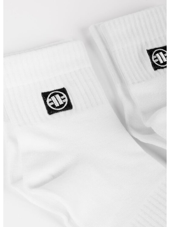PITBULL PITBULL Skarpety krótkie Low Ankle Logo Biały