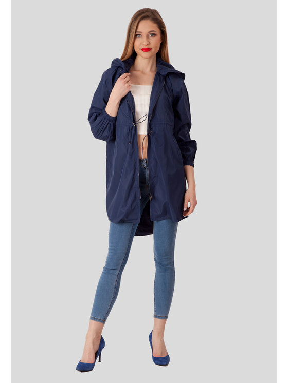 Perso Perso Kurtka przejściowa typu parka Niebieski Slim Fit