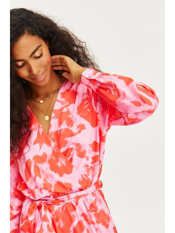 NAOKO NAOKO Každodenné šaty Ciao Fragolina Ružová Regular Fit