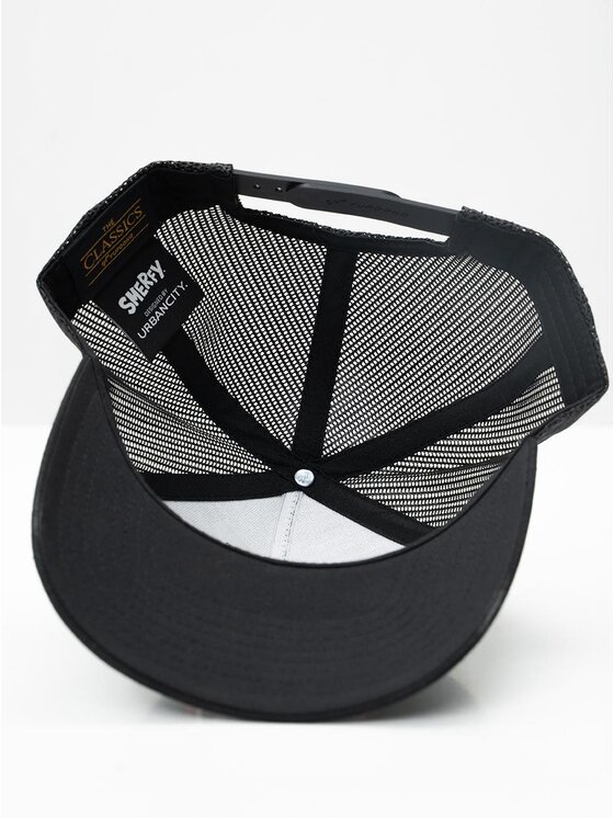 Smerfy Smerfy Czapka z daszkiem Trucker Czarna Smerfy Papa Smerf Patch uni Czarny