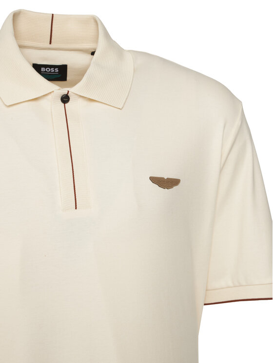 BOSS BOSS Polo marškinėliai C-Parlay 50575003 Kreminė Regular Fit