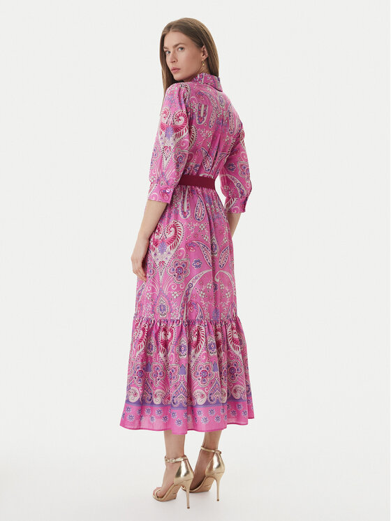 Luisa Spagnoli Luisa Spagnoli Srajčna obleka Pampa 543211 Roza Regular Fit