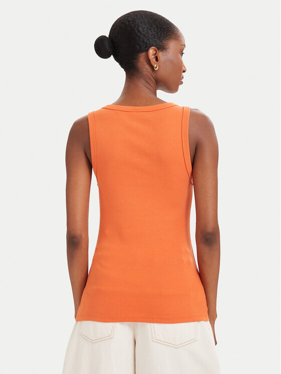 HUGO HUGO Top Datamia 50514489 Pomarańczowy Slim Fit