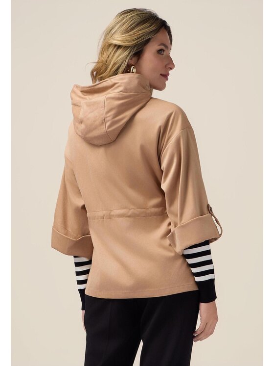 Oltre Oltre Płaszcz 8143J000210N002 Écru Slim Fit