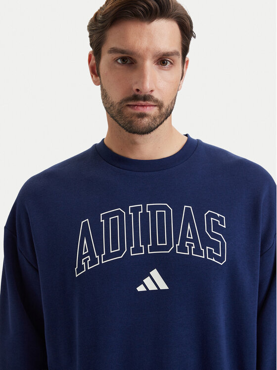 adidas adidas Pulóver Seasonal Essentials Collegiate French Terry Crew Sweatshirt KG0514 Kék Regular Fit