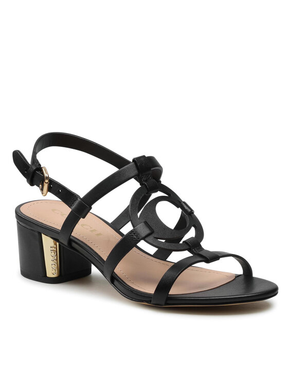 Coach Sandale Edina Leather Sandal C4340 Negru Modivo.ro