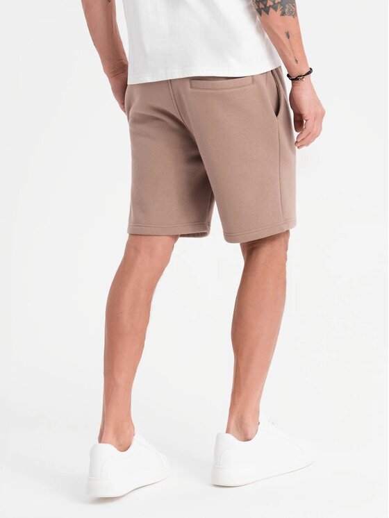 Ombre Ombre Szorty materiałowe OU-SRBC-0101 Brązowy Loose Fit
