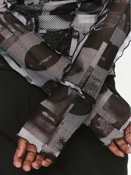 HUGO Hugo Блуза Deuphoria 50508581 Сив Slim Fit