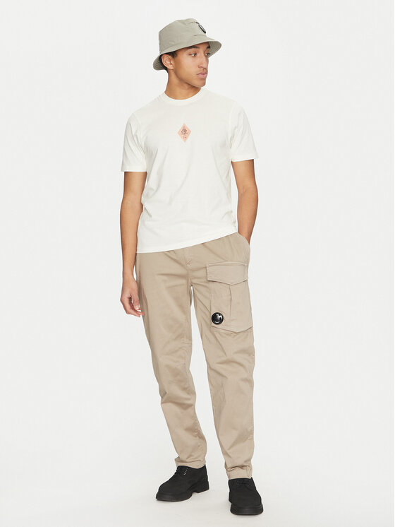 C.P. Company C.P. Company Spodnie materiałowe 18CMPA169A005694G Beżowy Relaxed Fit