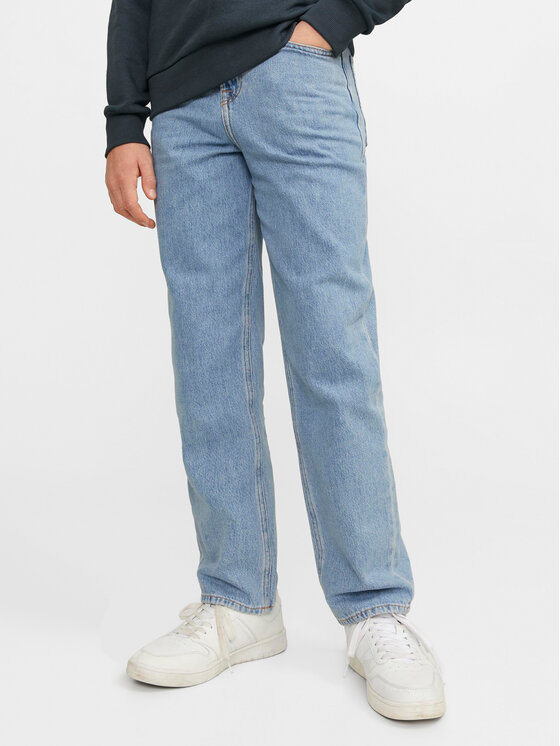 Jack&Jones Junior Jeans Hlače Chris 12251365 Modra Relaxed Fit