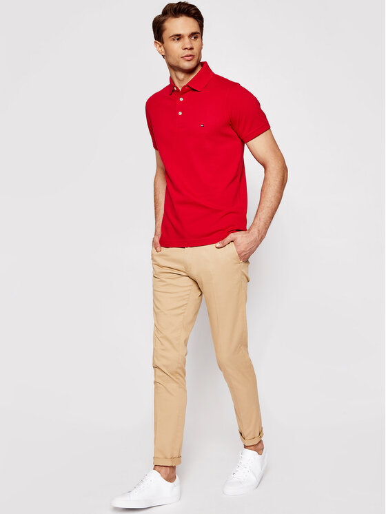 Tommy Hilfiger Tommy Hilfiger Poloshirt 1985 MW0MW17771 Rot Slim Fit