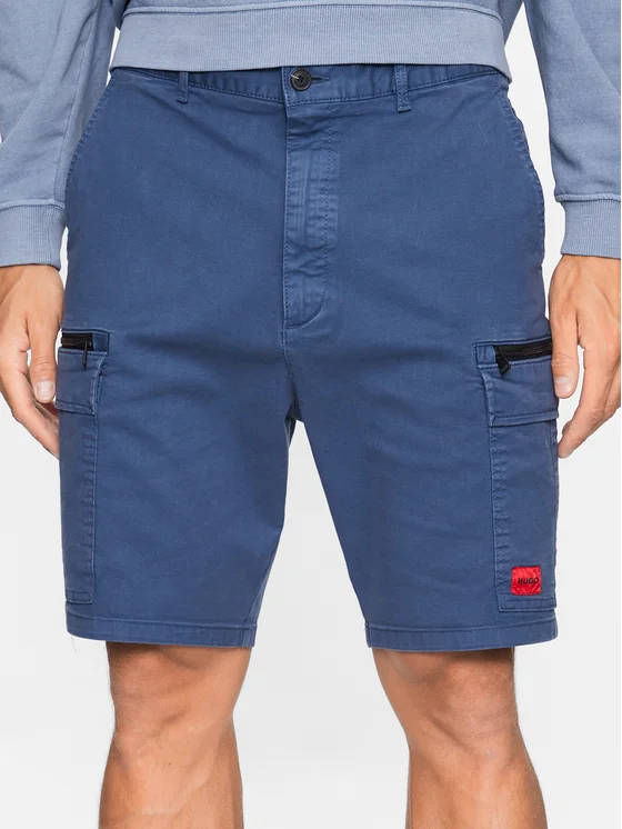 Hugo Stoffshorts 50487833 Blau Regular Fit