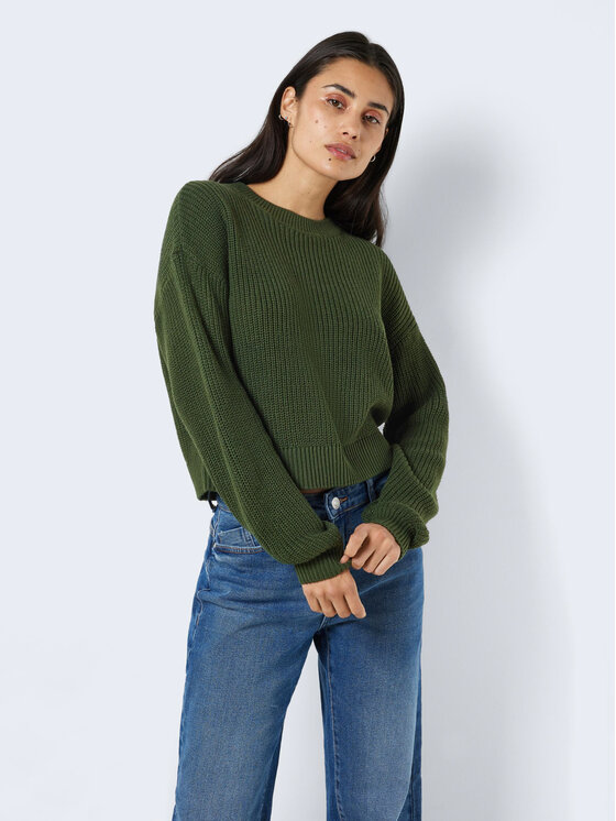 Noisy May Noisy May Sweter Maysa 27021536 Zielony Relaxed Fit