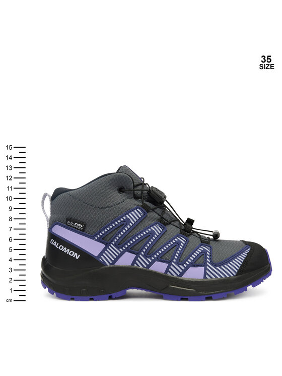 Salomon Salomon Pārgājienu apavi Xa Pro V8 Mid Waterproof L47857300 Pelēks