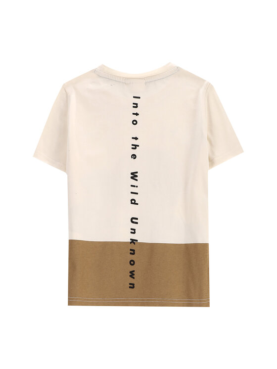 Coccodrillo Coccodrillo T-shirt WC5143205WBK Bež Regular Fit