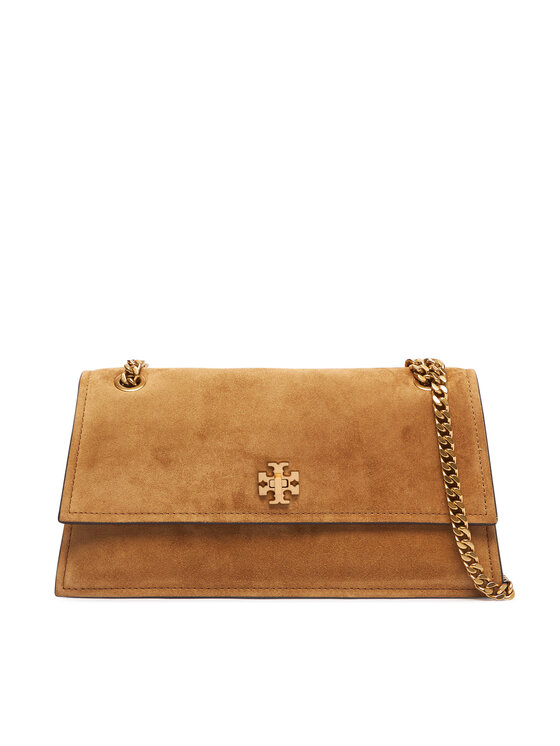 Tory Burch Tory Burch Geantă Kira Turnlock Suede Shoulder Bag 178857 Maro