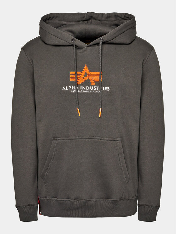 Alpha Industries Džemperis ar kapuci Basic 178312 Pelēks Regular Fit