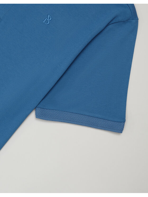 Borgio Borgio Polo matteo Niebieski Classic Fit