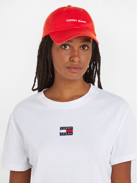 Tommy Jeans Tommy Jeans Шапка с козирка Tjw Linear Logo Cap AW0AW15845 Червен