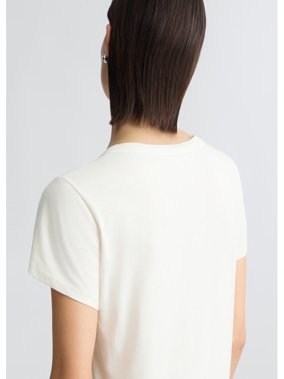 Liu Jo Liu Jo T-Shirt TA5170JS923M9282 Biały Regular Fit