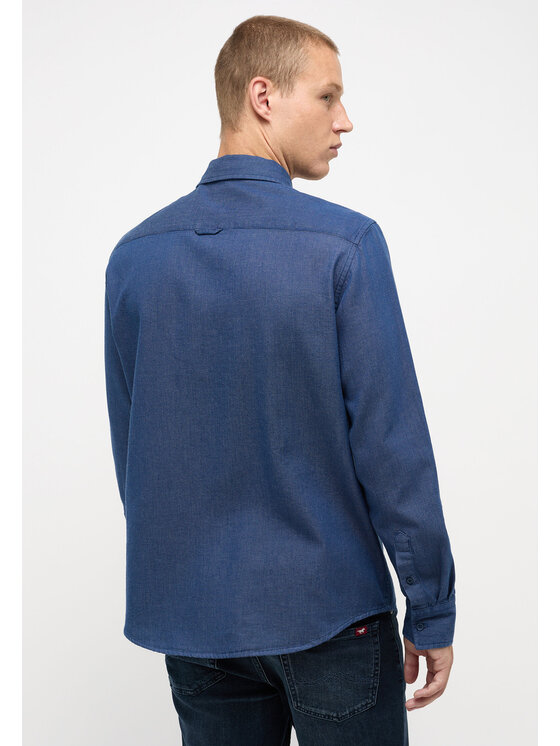 Mustang Mustang Camicia CLEMENS DOBBY CLR Blu Regular Fit