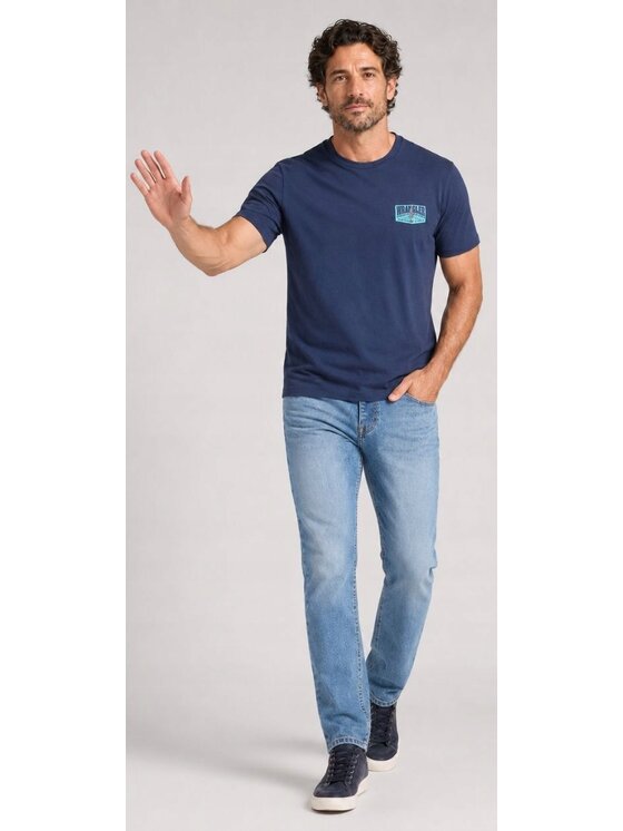 Wrangler Wrangler T-Shirt Small Graphic Tee Niebieski Regular Fit