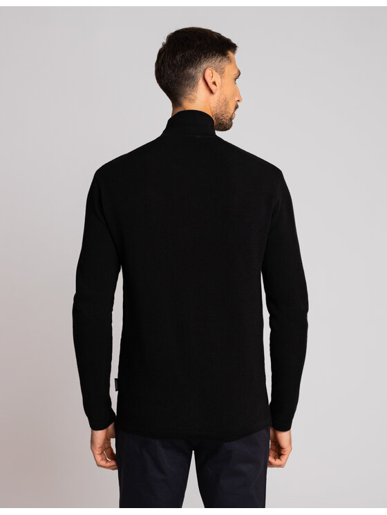 Borgio Borgio Kardigan cornaredo Czarny Regular Fit