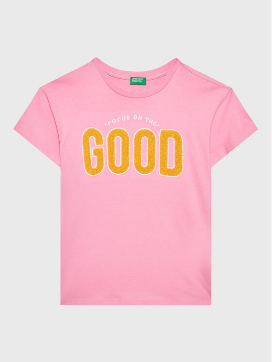 United Colors Of Benetton Tričko 3096C10AY Ružová Oversize