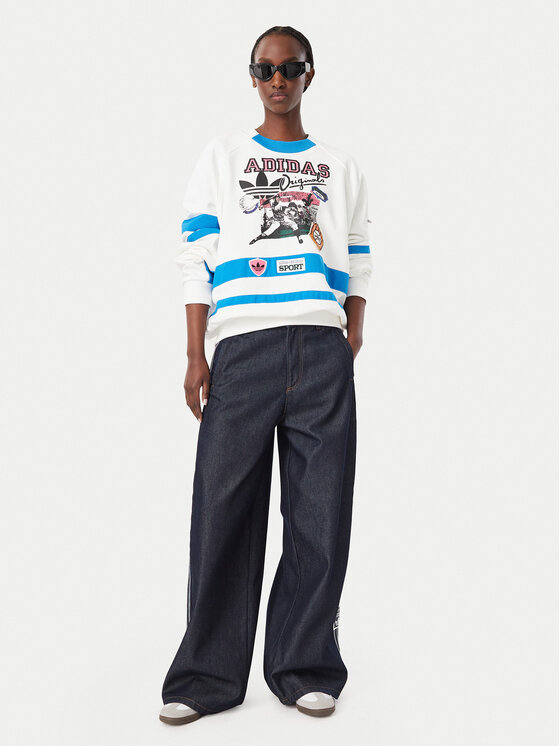 adidas adidas Džinsai Adibreak Mid Rise Wide Leg Denim Pant KT2650 Mėlyna Wide Leg