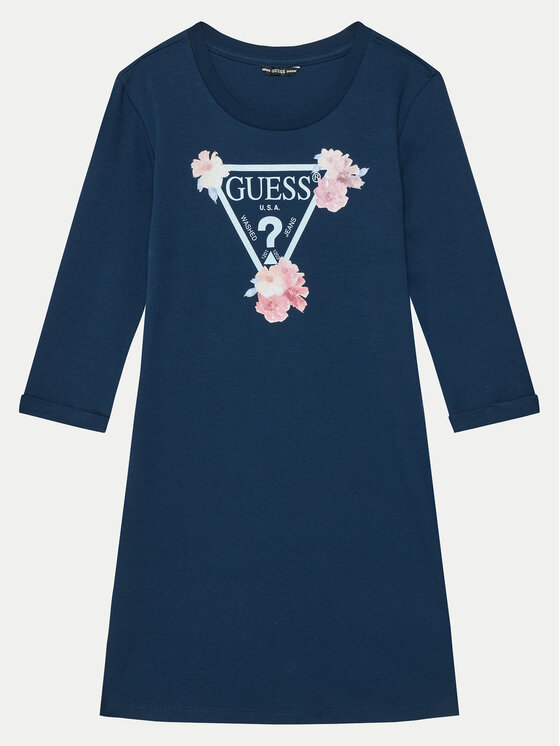 Guess Guess Rochie de zi J3YK13 KA6W4 Albastru celest Regular Fit