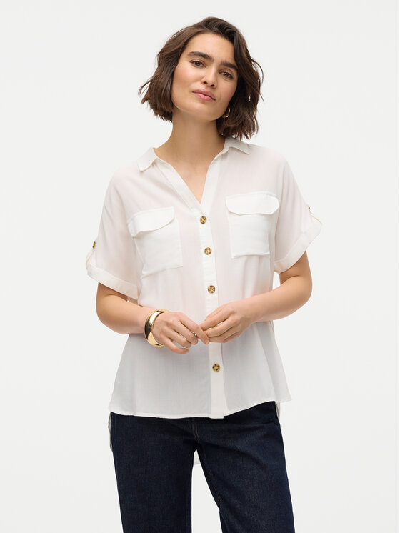 Vero Moda Vero Moda Košile Bumpy 10310139 Bílá Regular Fit