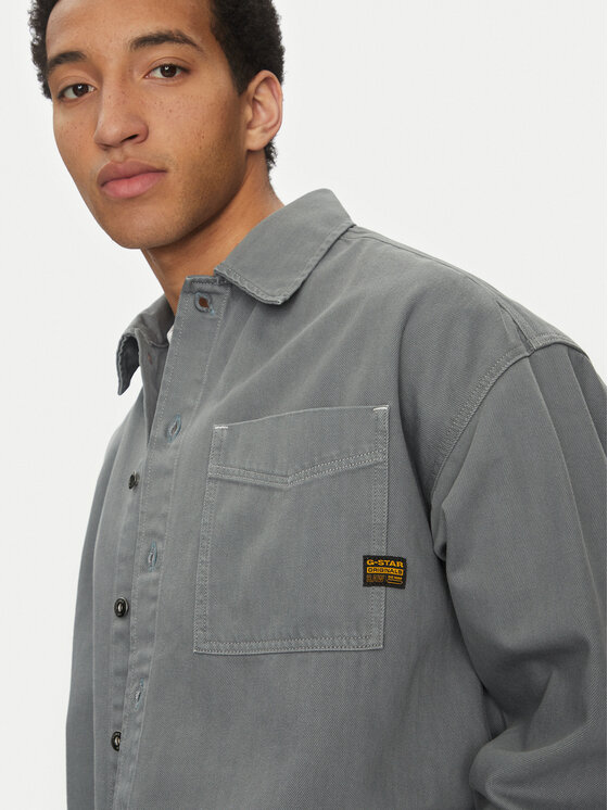 G-Star Raw G-Star Raw Koszula D23007-D300 H116 Szary Boxy Fit