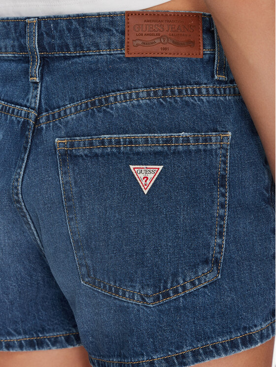 Guess Guess Džínsové šortky W5GD0Y D5O11 Tmavomodrá Regular Fit